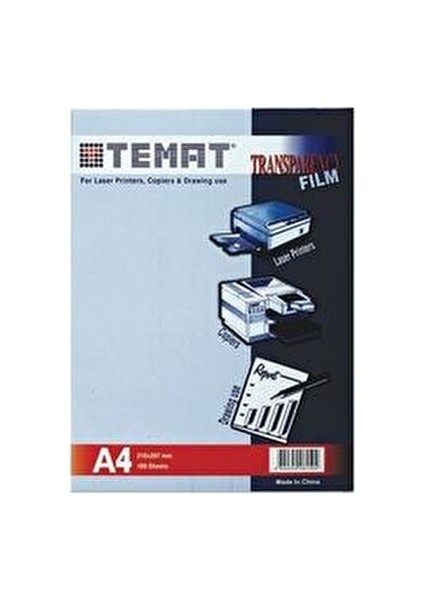 A4 Fotokopi Asetatı 100 Mikron 100 Adet Tepegöz Kullanımı İçin Uygun fiyatları