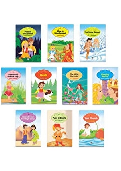 İngilizce Renkli Dünya Çocuk Masalları Seti 2 10 Kitap modelleri