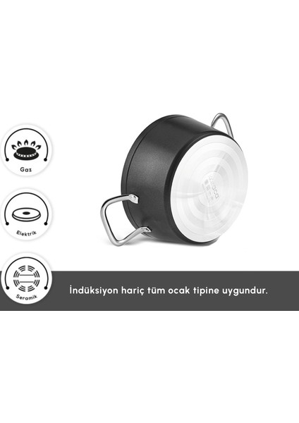 Biogranit Monet 8 Parça Tencere Seti Siyah fırsatları