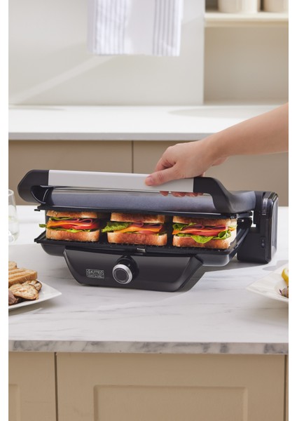 Siyah Şık ve Kullanışlı Tost Makinesi, Pratik ve Modern Tasarım fiyatları