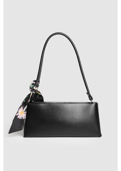 Lagraccio Paris Kadın Saza Fular Detaylı Baget Çanta Siyah fiyatları