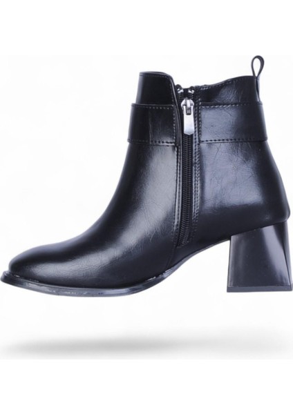 S15 Cilt Siyah 7cm Kadın Topuklu Bot modelleri