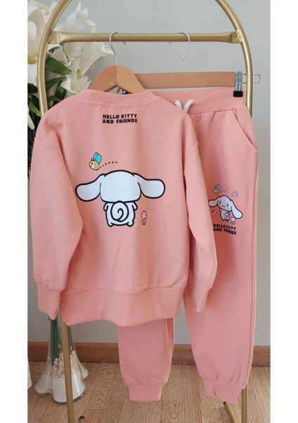 Somon Rengi, Cinnamoroll Baskılı,kız Çocuk Eşofman Takımı fiyatları