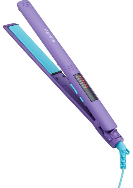 Dijital Isı Ayarlı Profesyonel Saç Düzleştirici Mor Renk