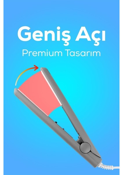 Mini Taşınabilir Saç Düzleştirici, Şık Siyah Tasarım indirimleri