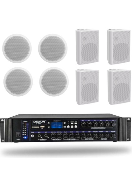 Alçıpan Sütun Hoparlör Mağaza Dükkan Kafe Seslendirme ve Okul Anons Sistemi modelleri