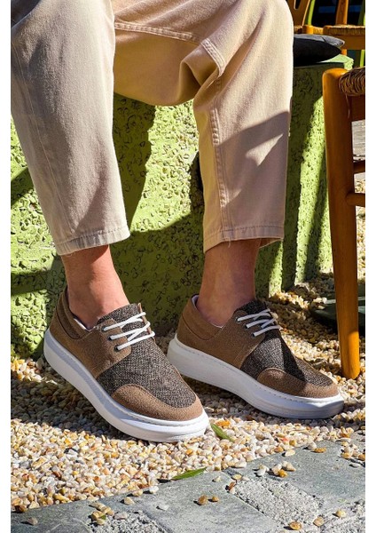 ZRN-042 Premium Bağcıklı Taba Casual Günlük Erkek Ayakkabı modelleri