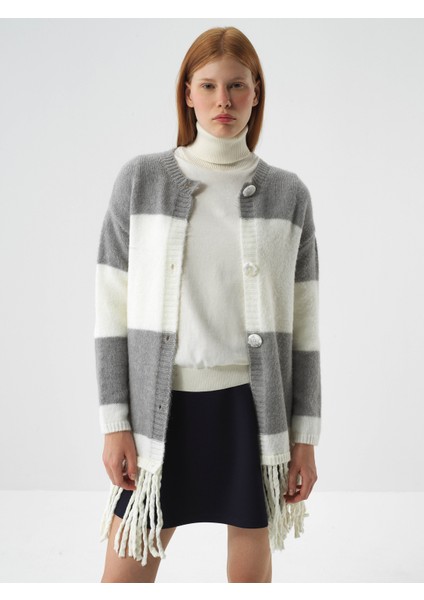 Kadın Ekru Yumuşak Dokulu Oversize Hırka fiyatları