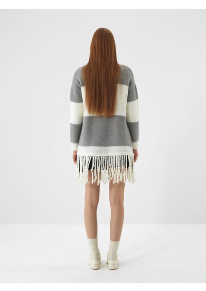 Kadın Ekru Yumuşak Dokulu Oversize Hırka indirimleri