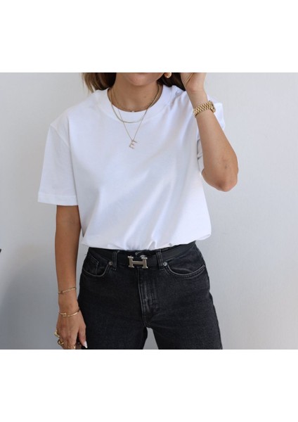 Bisiklet Yaka Basic Tok Kumaş T-Shirt modelleri