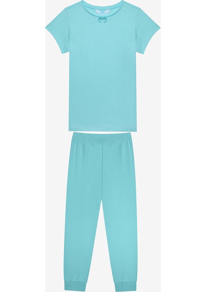 Kız Çocuk Bow 2li Çok Renkli Pijama Takımı