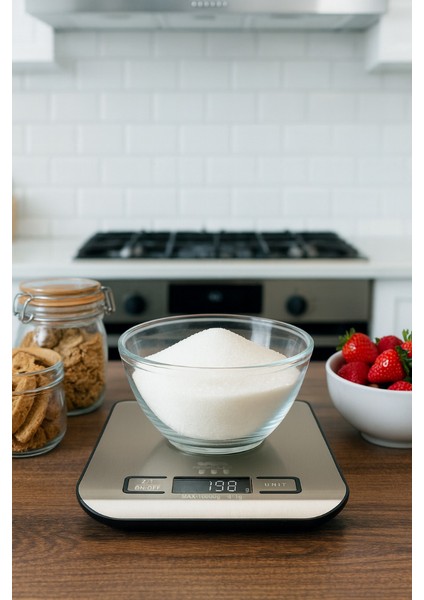 MSK-5000 Dijital Mutfak Tartısı – 10KG / 1g Hassasiyet, Suya Dayanıklı Paslanmaz Çelik Ön Panel, 2 Yıl Garantili Hassas Terazi, LCD Ekran, Birim Seçimi, Otomatik Sıfırlama indirimleri