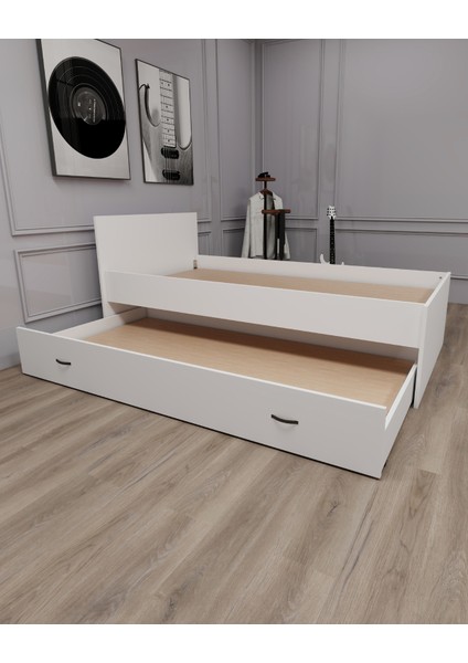 Sofia 90x190 Yatak Uyumlu 2 Kişilik Yavrulu Karyola, Beyaz - Sofia fırsatları