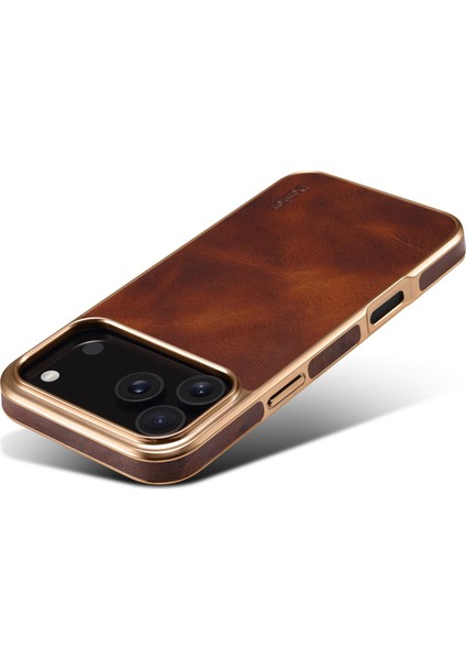 iPhone 17 Pro Için Yağlı Mumlu Deri Kılıf (Yurt Dışından) indirimleri