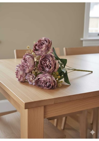 Koca Kafalı Lotus Çiçeği Morlu Lila Tonlu 42 cm Ev Dekor fiyatları
