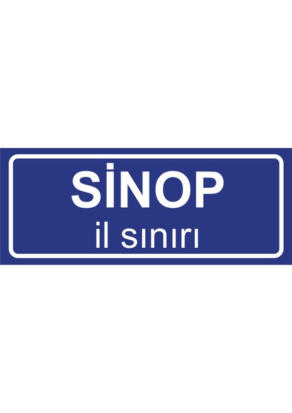 Sinop Il Sınırı Plakası , Dekoratif Aliminyum Levhaya Baskı 8*20CM