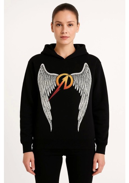 Metallica Iki Iplik Kapüşonlu Ön ve Arka Baskılı Hoodie - Siyah fiyatları