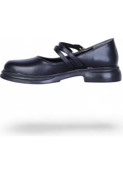 S12 Cilt Siyah Kadın Loafer Ayakkabı modelleri