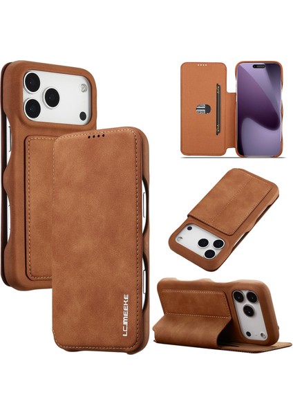Lc Ancient S Deri Telefon Kılıfı iPhone 17 Pro Max Için (Yurt Dışından)