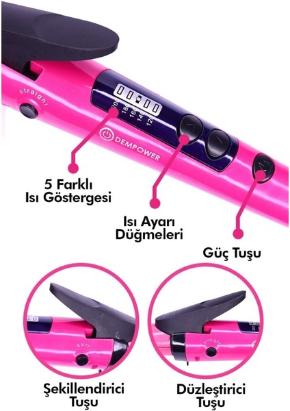 Ikili Saç Güzellik Seti, Pembe, Dp-07