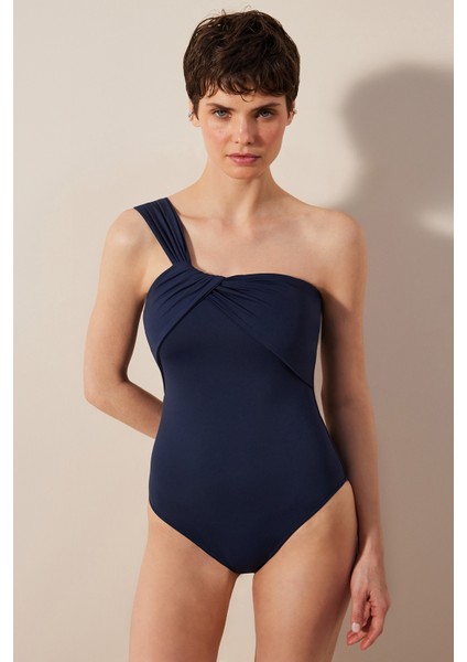 Shell Tek Omuzlu Lacivert Mayo