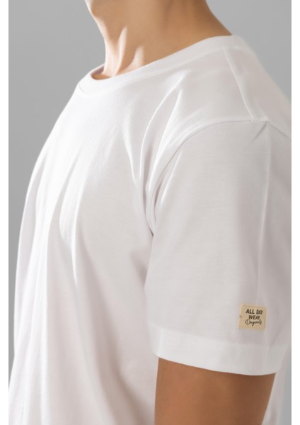 Erkek Pamuklu Bisiklet Yaka Baskılı Kısa Kollu Ekoseli Pijama Takımı 9800 Beyaz indirimleri