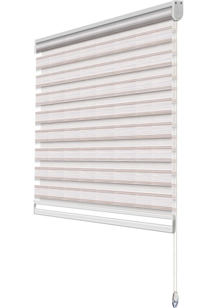 Geniş Simli Pileli Pudra ( Pembe )& Beyaz Zebra Perde indirimleri