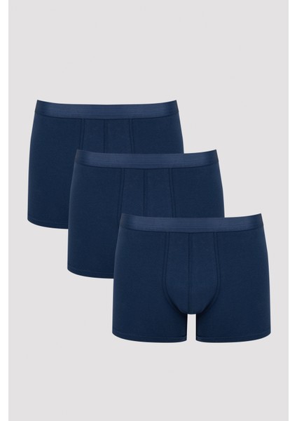 Erkek Pamuklu İndigo 3'lü Boxer