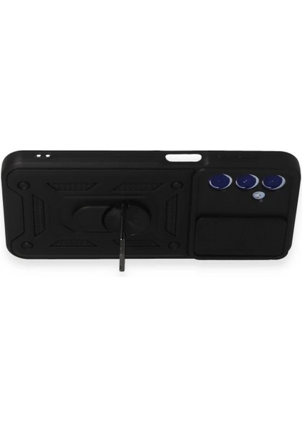 Samsung Galaxy M34 5g Kılıf Pars Lens Yüzüklü Silikon - Siyah