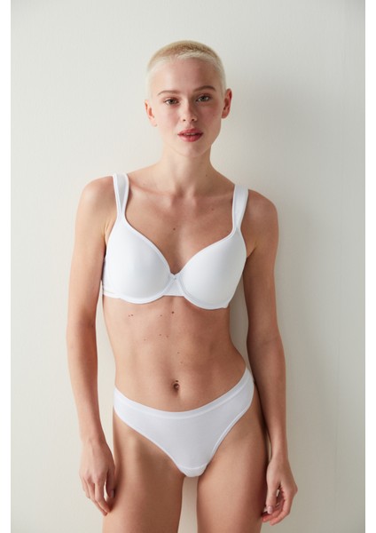 Beyaz Airy Form Balenli Toparlayıcı Etkili Balenli Sütyen