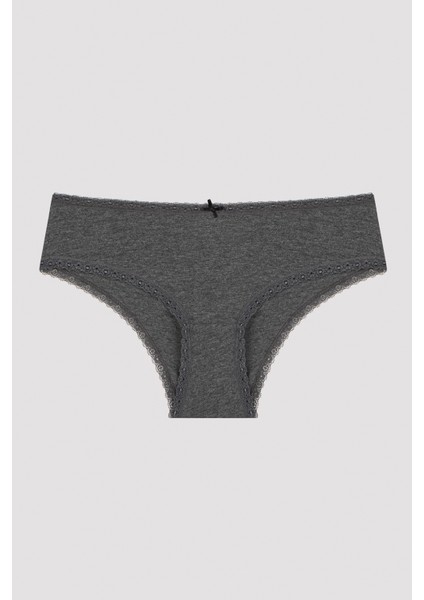 Daily Lace Pamuklu 3lü Gri Hipster Külot