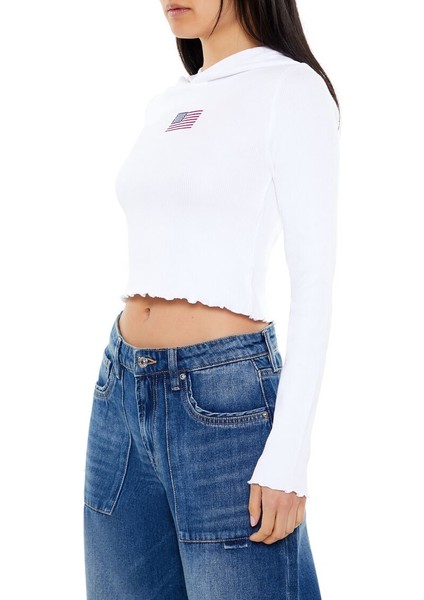 Baskılı Triko Sweatshirt