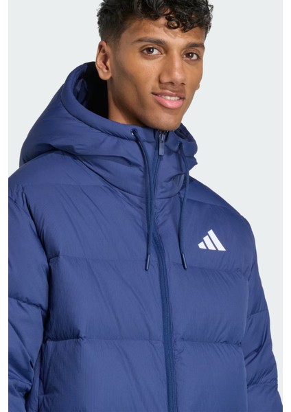 Erkek Mavi Mont Essentials Climawarm 3-Stripes Puffer Down