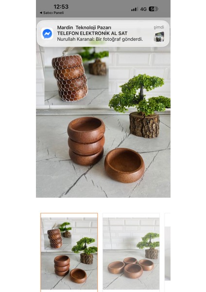 4 Adet Kayın Ağacından Üretilmiş Ahşap Doğal Çerezlik indirimleri