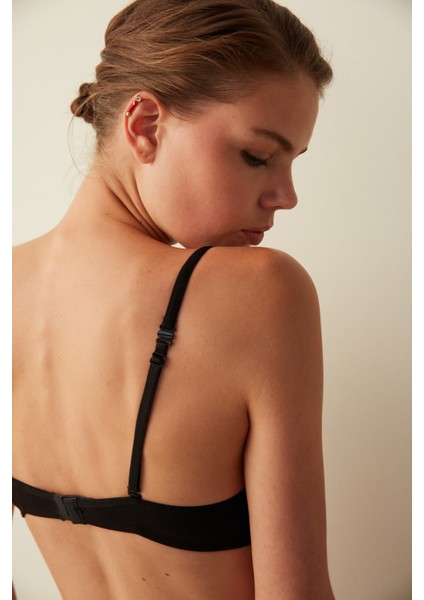 #hiççamaşırı Siyah Balensiz Flex Esnek Sütyen