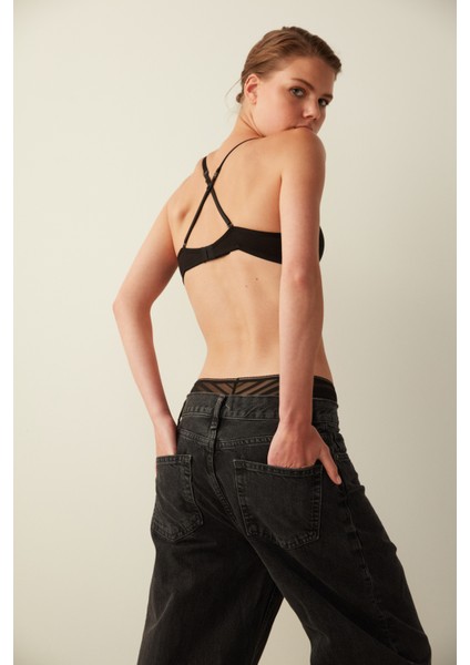 #hiççamaşırı Siyah Balensiz Flex Esnek Sütyen