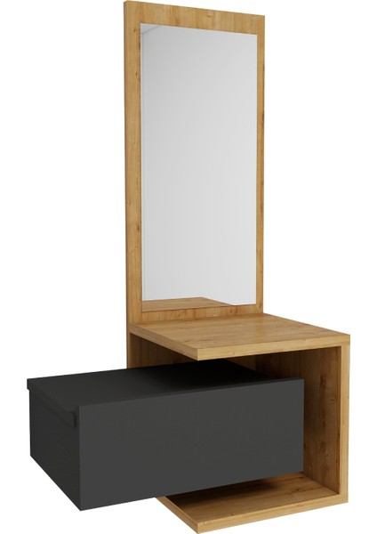 Stella Çekmeceli Duvara Monte Aynalı Dresuar Safirmeşe Antrasit - Stella