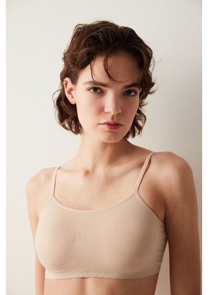 Ten Rengi Basic Kaplı Dikişsiz Balensiz Sütyen