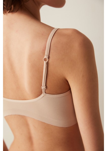 Ten Rengi Basic Kaplı Dikişsiz Balensiz Sütyen