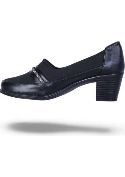 Vollex 1029 Siyah 7cm Kadın Topuklu Ayakkabı modelleri