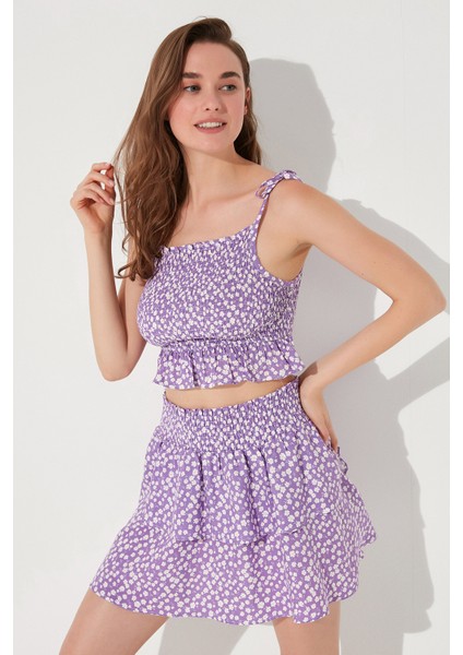 Çok Renkli Daisy Bikini Üstü