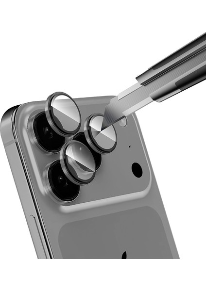 Apple iPhone 17 Pro Işık Yansıma Önleyici 0.3mm Ar Kaplama Mikro Kamera Lens Koruyucu