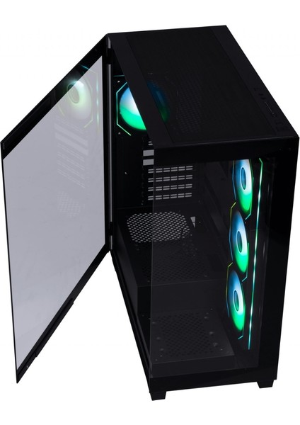 Ceto Premium Black 850W 80+ Bronze Psu 4X120MM Argb Fan Atx Temperli Cam Siyah Gaming (Oyuncu) Kasa modelleri