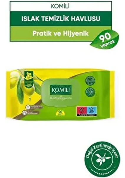 Islak Temizlik Havlusu 90 Yaprak Bebekler İçin Uygun Dermatolojik Test Edilmiş fiyatları