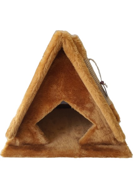 Premium Tırmalamalı Kedi Evi – Camel