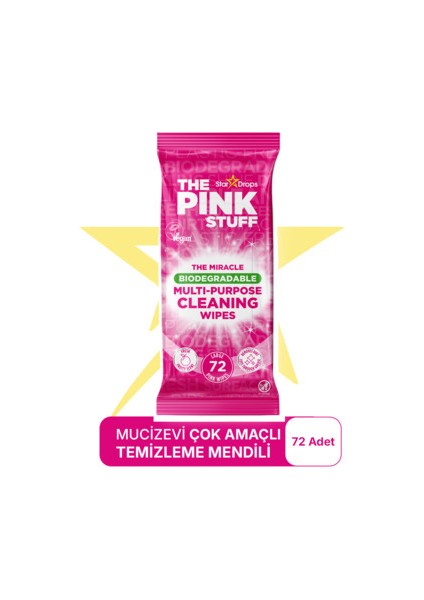 Çok Amaçlı Temizleme Mendilleri 72 Yaprak Vegan Doğal Koku ile fırsatları