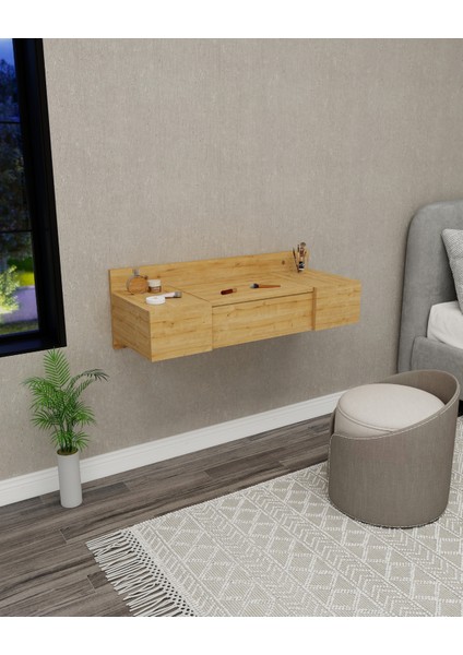 Zakkum Raflı Duvara Monte Aynalı Makyaj Masası Tuvalet Masası, Safirmeşe - Zakkum modelleri