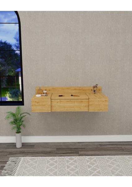 Zakkum Raflı Duvara Monte Aynalı Makyaj Masası Tuvalet Masası, Safirmeşe - Zakkum fırsatları