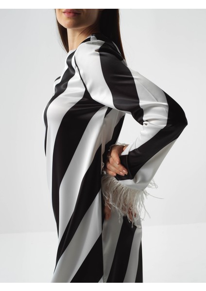 Kadın Siyah Formunu Koruyan Regular Fit Elbise fiyatları