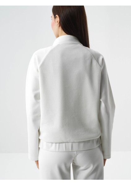 Kadın Ekru Pamuk Dokulu Oversize Ceket fırsatları